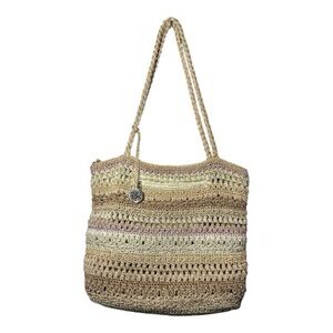 THE SAK Striped Crochet Shoulder Bag